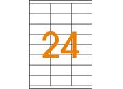 acco Etichette autoadesive, 70x36mm bianco, 24 etichette per foglio A4. Per stampanti laser, inkJet e fotocopiatrici MIFOP32442