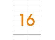 acco Etichette autoadesive, 105x37mm bianco, 16 etichette per foglio A4. Per stampanti laser, inkJet e fotocopiatrici MIFOP32453