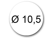 wereinaristea Bollini autoadesivi, CartaBIANCA, diametro 10,5 in rotolo da 5192 etichette API11903