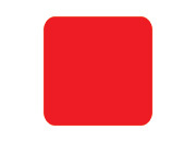 wereinaristea Bollini autoadesivi quadrati colorati, ROSSO, 15x15mm in rotolo da 2832 etichette.