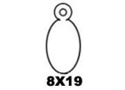 gbc Etichette con filo, 8x19mm filo e cartoncino color bianco. Ideali per gioiellerie, ottici, ecc. api381.