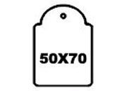 gbc Etichette con filo, 50x70mm filo e cartoncino color bianco. Ideali per gioiellerie, ottici, ecc. api396.