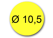 wereinaristea Bollini autoadesivi, CartaGIALLA, diametro 10,5 in rotolo da 5192 etichette in rotolo  API4851