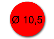 wereinaristea Bollini autoadesivi, CartaROSSA, diametro 10,5 API4853.