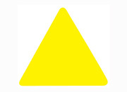 wereinaristea Bollini autoadesivi triangolari colorati, GIALLO, 20x20x20mm in rotolo da 2596 etichette.