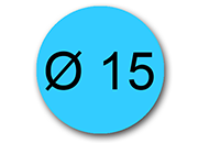 wereinaristea Bollini autoadesivi, CartaAZURRO, diametro 15 in foglietti formato A5 (148x210mm), 96 etichette per foglio API114312