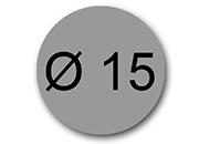 wereinaristea Bollini autoadesivi, CartaGRIGIA, diametro 15 API114311gr.