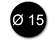 wereinaristea Bollini autoadesivi, CartaNERA, diametro 15 in foglietti formato A5 (148x210mm), 96 etichette per foglio API114317