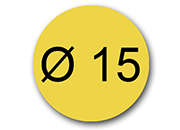 wereinaristea Bollini autoadesivi, ORO, diametro 15 in foglietti formato 12x7,7mm, 28 etichette per foglio API100602