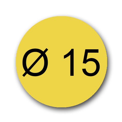 wereinaristea Bollini autoadesivi, ORO, diametro 15 in foglietti formato 12x7,7mm, 28 etichette per foglio.