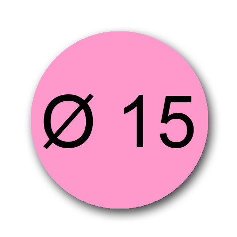 wereinaristea Bollini autoadesivi, CartaROSA, diametro 15 in foglietti formato A5 (148x210mm), 96 etichette per foglio.