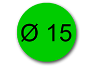 wereinaristea Bollini autoadesivi, CartaVERDE, diametro 15 in foglietti formato A5 (148x210mm), 96 etichette per foglio.