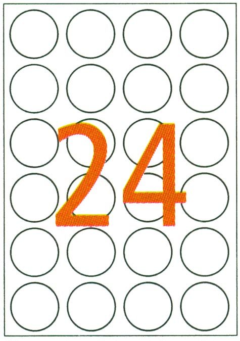 wereinaristea Bollini autoadesivi, CartaVERDE, diametro 30 in foglietti formato A5 (148x210mm), 24 etichette per foglio.