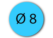wereinaristea Bollini autoadesivi, CartaAZURRO, diametro 8 in foglietti formato A5 (148x210mm), 294 etichette per foglio API114302