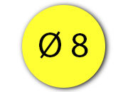 wereinaristea Bollini autoadesivi, CartaGIALLA, diametro 8 in foglietti formato A5 (148x210mm), 294 etichette per foglio API114304