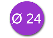 Bollini autoadesivi, CartaVIOLA, diametro 24 API114326