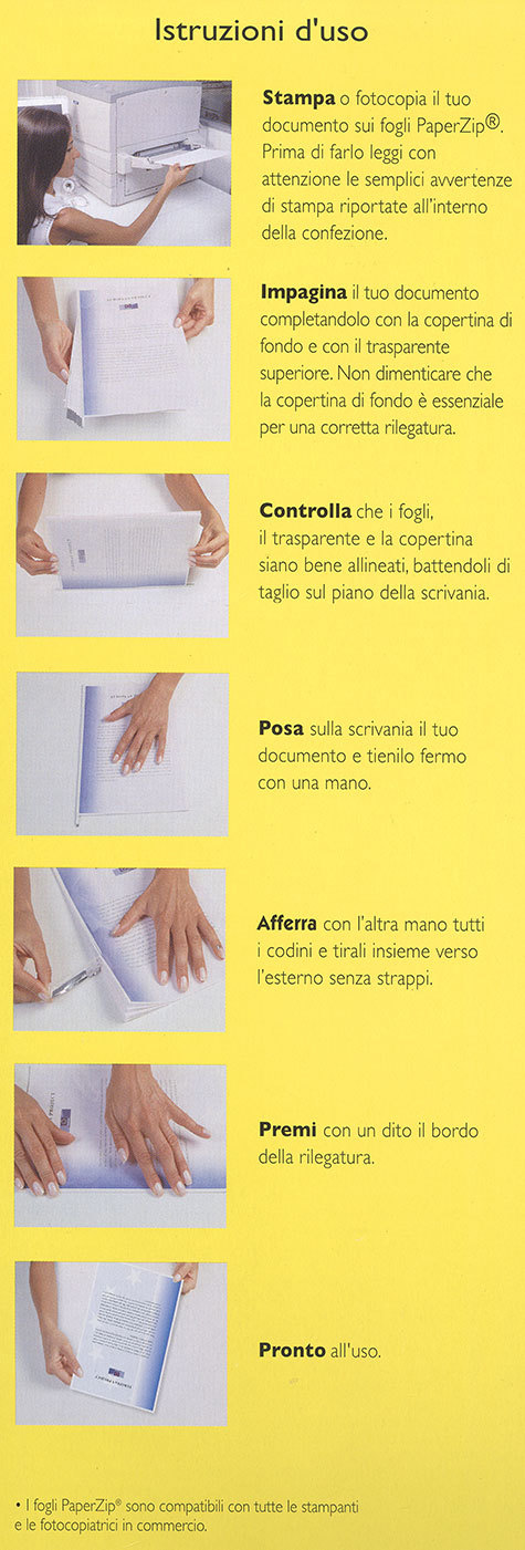 gbc Paperzip kit rilegatura fai da te contiene 60 fogli, 9 copertine in  PVC trasparente e 9 copertine in cartoncino.