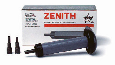 gbc Trapano per carta Zenith completo di 3 fustelle Dotato di 3 fustelle per eseguire fori da 3mm, 4mm e 5,5mm.