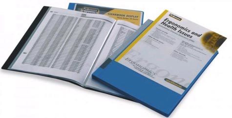 gbc Portalistino FOLDERMATE personalizzabile sul dorso, 40 buste NERO, in polipropilene molto spesso, formato: 24X31cm, con dorso personalizzabile.