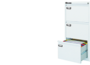 gbc Classificatore a 3 cassetti in metallo per cartelle sospese BIANCO. Finitura superficiale liscia.  BER4303