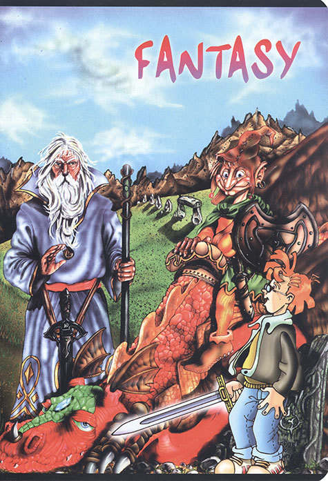 gbc Quaderno Maxi Fantasy, formato A4, riga da 8mm 104 facciate, carta da 65gr, rilegatura con punto metallico a sella, senza frontespizio.