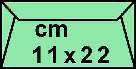 carta Buste verdi 12x18cm, Atti giudiziari  120x180mm, 80gr, lembo di chiusura gommato.