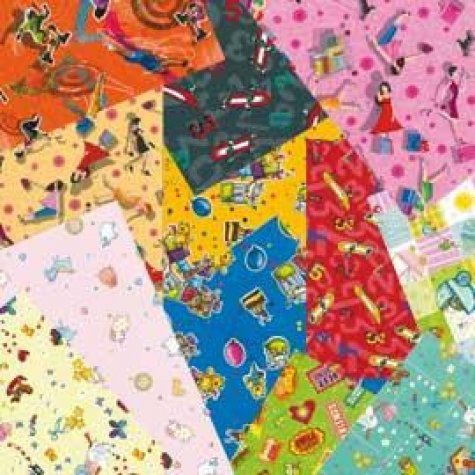 gbc Carta da regalo bimbi happiness Carta patinata da 65gr-mq, formato:100x70cm, fantasie assortite.