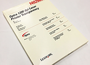 gbc Lucidi proiezione LEXMARK 1402809 Laser SENZA BANDA LEXMARK Optra L, R, Lxi, Lx, Rx, R+, Rt+, Lx+, Lxi+, N, S, Lucidi A4 (50 fogli) OHP proiezione per stampante laser 1200dpi alta risoluzione oHP LEX1402809