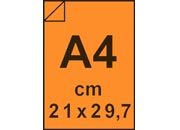 carta CartoncinoPLASTIFICATO RismaLuceFavini, a4, 230gr, ArancioTropico56 Formato A4 (21x29,7cm), 230grammi x mq, (200cartoncino+30plastificazione).