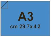carta CartoncinoPLASTIFICATO RismaLuceFavini, a3, 230gr, AZZURRO Formato a3 (29,7x42cm), 230grammi x mq, (200cartoncino+30plastificazione) bra415a3