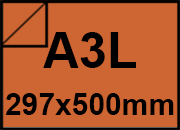 carta Carta Burano ARANCIO, a3l, 90gr Arancio Bruciato 77, formato a3l (29,7x50cm), 90grammi x mq.