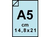 carta CartaChimica RICETRASMITTENTE AZZURRO a5, 60gr Autocopiante Fogli intermedi CFB58 formato a5 (14,8x21cm), 60grammi x mq bra1941a5