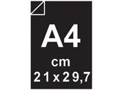 carta CartoncinoModigliani Cordenons, A4, 260gr, NERO Formato A4 (21x29,7cm), 260grammi x mq.
