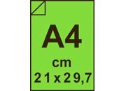 carta CartoncinoPLASTIFICATO SirioFedrigoni A4, 280gr, VERDEchiaro Formato A4 (21x29,7cm), 280grammi x mq, (250cartoncino+30plastificazione).