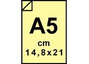 carta CartaChimica RICETRASMITTENTE GIALLO a5, 60gr Autocopiante Fogli intermedi CFB58 formato a5 (14,8x21cm), 60grammi x mq bra1940a5