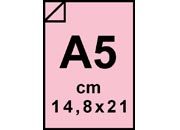 carta Carta chimica RICETRASMITTENTE ROSA 60gr Autocopiante Fogli intermedi CFB58 formato a5 (14,8x21cm), 60grammi x mq BRA1954a5