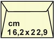 carta Buste con strip Twill Favini  Avorio, formato DL (16,2x22,9cm), 120grammi x mq bra676DL