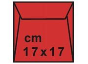 carta Buste con strip Twill Favini  Rosso, formato Q1 (17x17cm), 120grammi x mq.