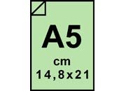 carta CartaChimica RICETRASMITTENTE VERDE a5, 60gr Autocopiante Fogli intermedi CFB58 formato a5 (14,8x21cm), 60grammi x mq bra1942a5