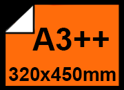 carta Cartoncino Fluorescente ARANCIO, sra3, 275gr Formato sra3 (32x45cm), 1 lato colorato, 1 lato bianco, 275grammi x mq.