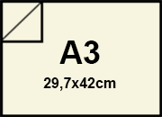 carta Cartoncino RismAcqua 140, AVORIO 110 formato A3 (29,7 x 42cm), 140gr, 200 fogli.