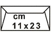 carta Buste gommate Bianco, formato busta 11x23 (11x23cm), 90grammi x mq.