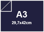 Cartoncino Favini, Sumo (1 mm), 700 g/m², A3, BLU SCURO BRA100A3