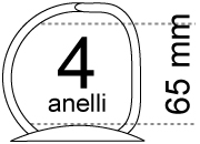 legatoria Meccanismo -D- 4anelli. Contiene 65mm bra1011.