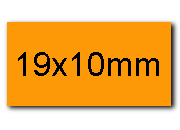 wereinaristea EtichetteAutoadesive 19x10mm(10x19) CartaARANCIONE angoli a spigolo 280 etichette su foglio A4 (210x297mm), adesivo permanente, per ink-jet, laser e fotocopiatrici. (10x19mm).