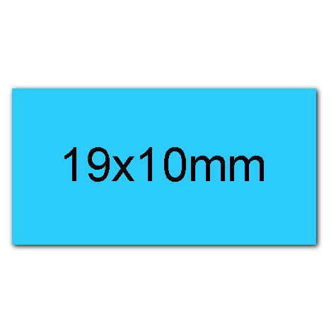 wereinaristea EtichetteAutoadesive 19x10mm(10x19) CartaAZURRO angoli a spigolo 280 etichette su foglio A4 (210x297mm), adesivo permanente, per ink-jet, laser e fotocopiatrici. (10x19mm).
