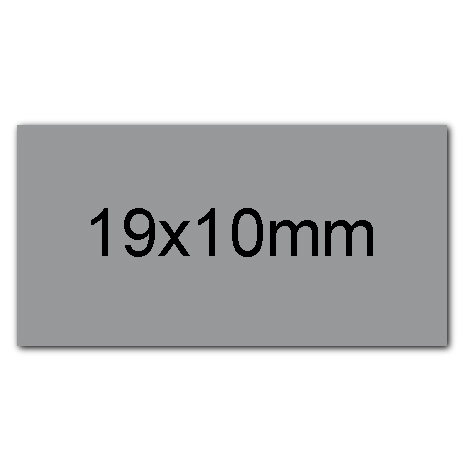 wereinaristea EtichetteAutoadesive 19x10mm(10x19) CartaGRIGIA angoli a spigolo 280 etichette su foglio A4 (210x297mm), adesivo permanente, per ink-jet, laser e fotocopiatrici. (10x19mm).