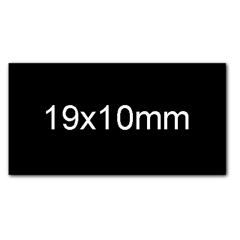wereinaristea EtichetteAutoadesive 19x10mm(10x19) CartaNERA angoli a spigolo 280 etichette su foglio A4 (210x297mm), adesivo permanente, per ink-jet, laser e fotocopiatrici. (10x19mm).