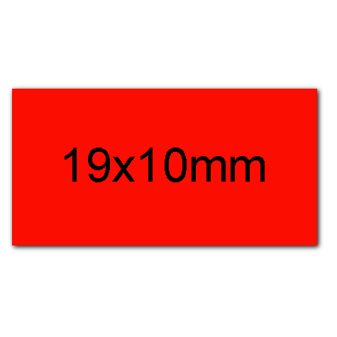wereinaristea EtichetteAutoadesive 19x10mm(10x19) CartaROSSA angoli a spigolo 280 etichette su foglio A4 (210x297mm), adesivo permanente, per ink-jet, laser e fotocopiatrici. (10x19mm).