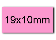 wereinaristea EtichetteAutoadesive 19x10mm(10x19) CartaROSA angoli a spigolo 280 etichette su foglio A4 (210x297mm), adesivo permanente, per ink-jet, laser e fotocopiatrici. (10x19mm).